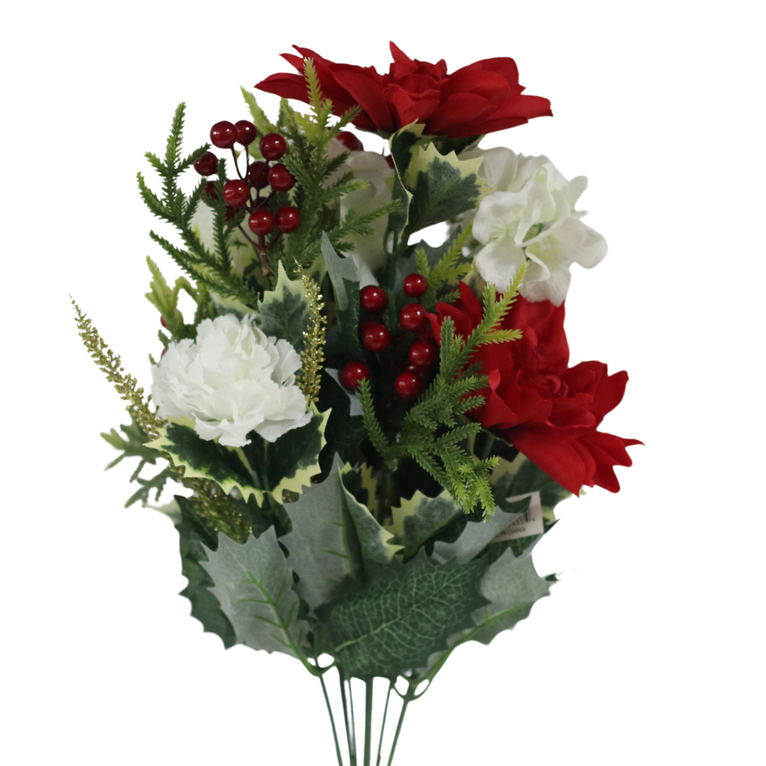 44433 Dahlia/Hydrangea/Holly Bush X - 12 -W
