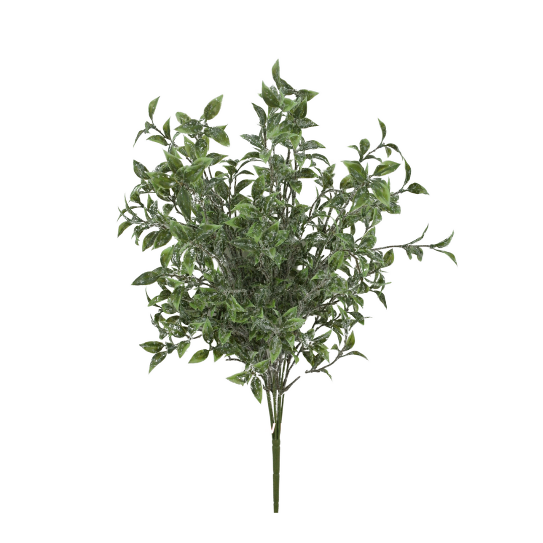 85253 21" Tea Leaf with Iced Bush x 9 - R