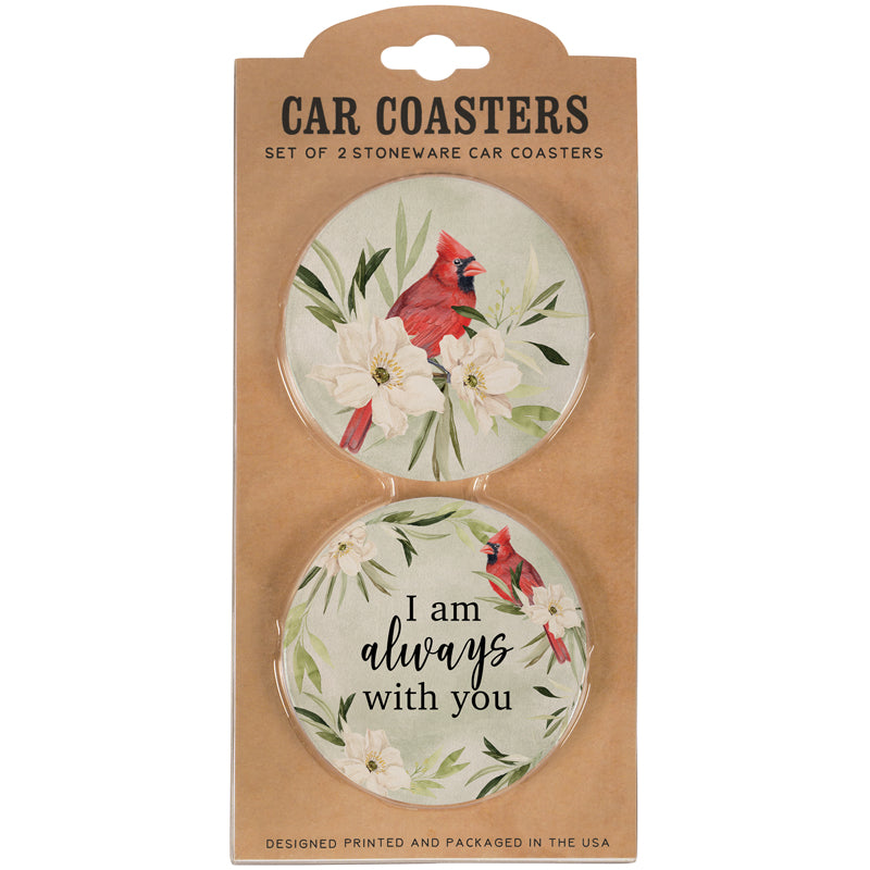 Set of 2 Stoneware Car Coasters
