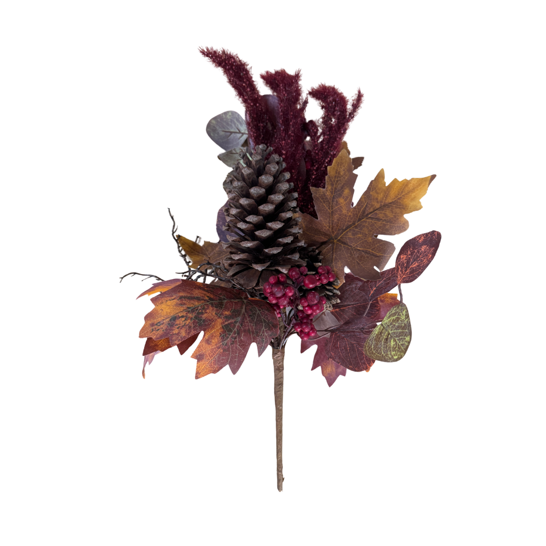 PM3114 19" Autumn Foliage & Millet Berry Bush - W