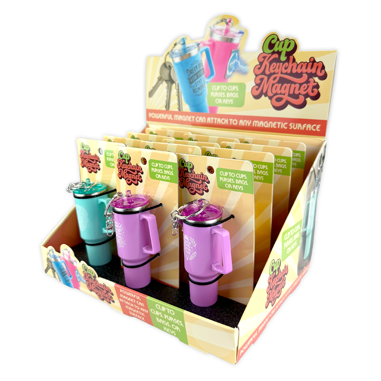 Cute Cup Magnetic Keychain - Colors Vary