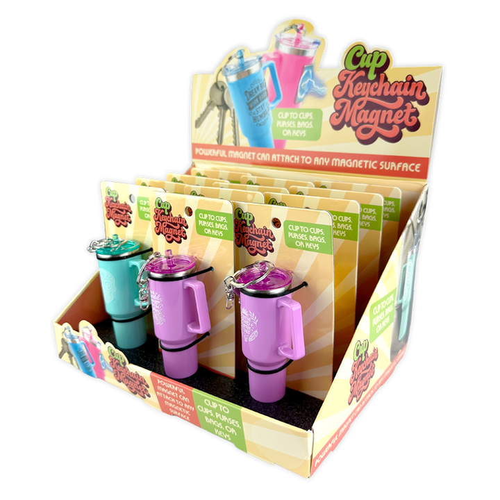 Cute Cup Magnetic Keychain - Colors Vary