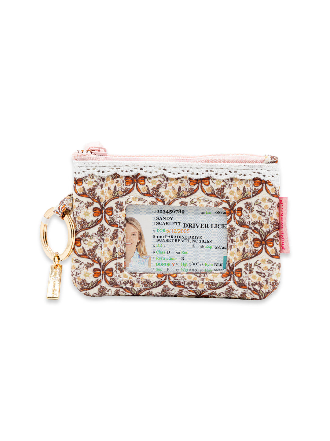 Simply Southern Lace ID Wallet with Key Ring