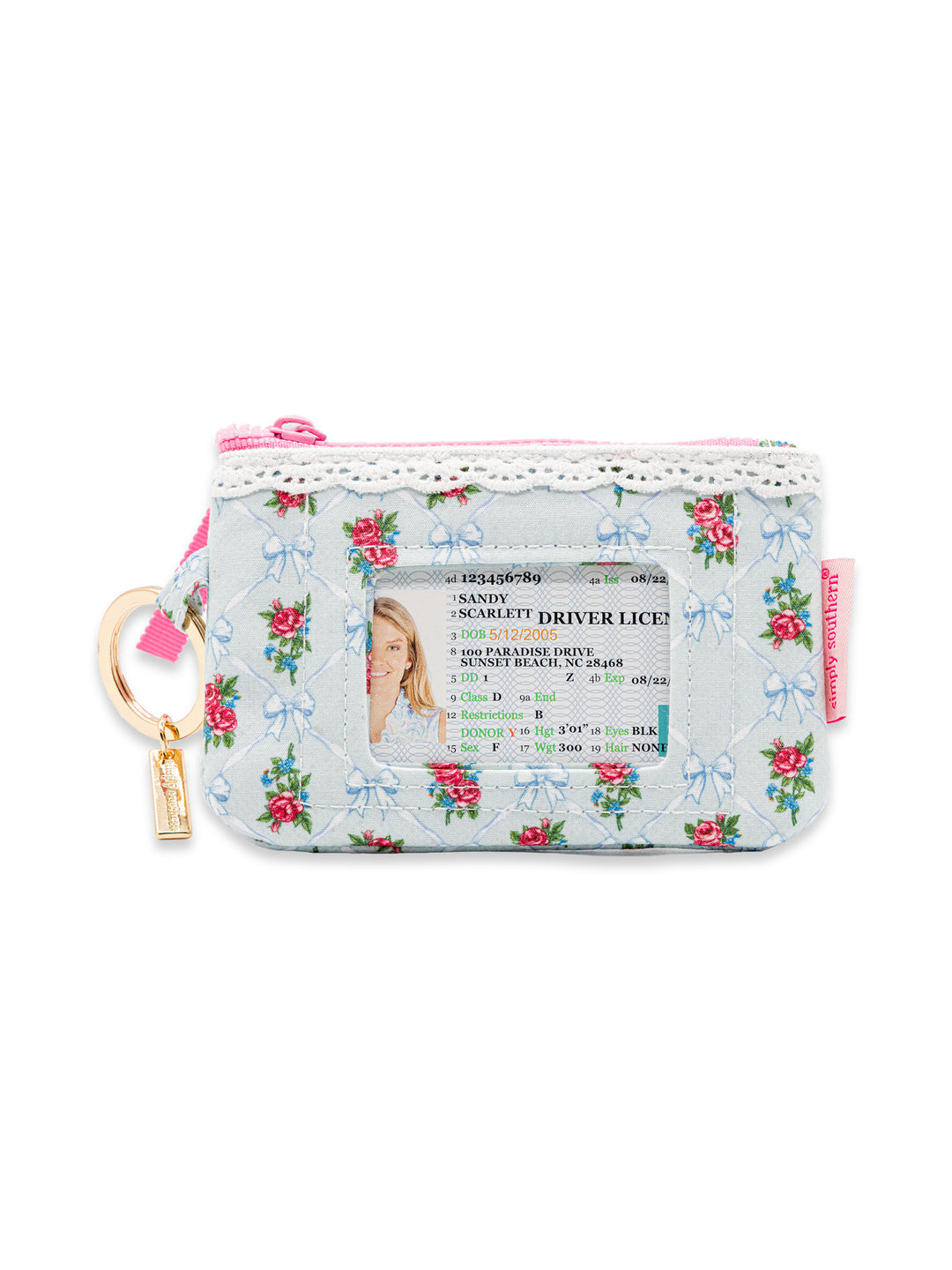 Simply Southern Lace ID Wallet with Key Ring