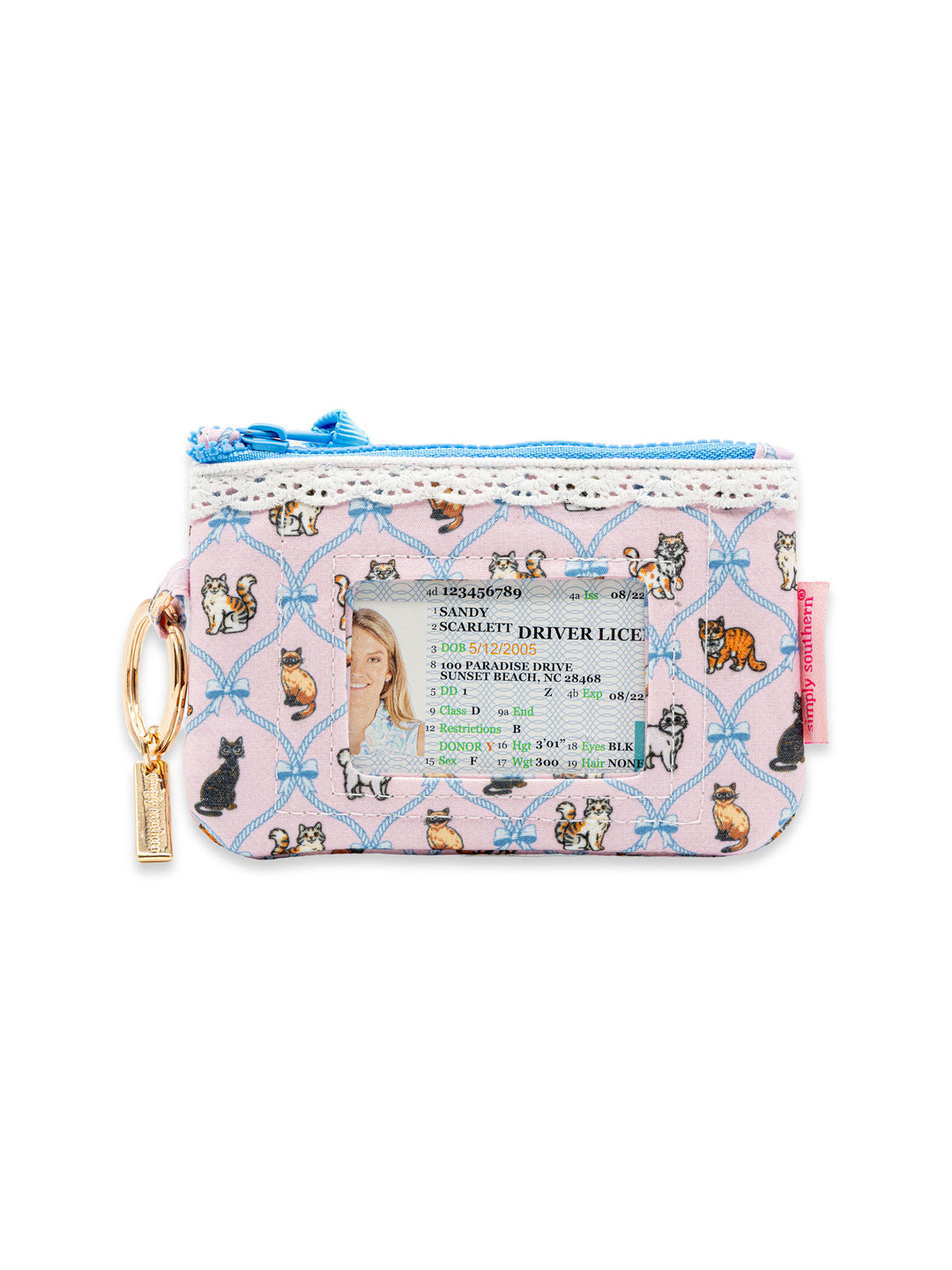 Simply Southern Lace ID Wallet with Key Ring