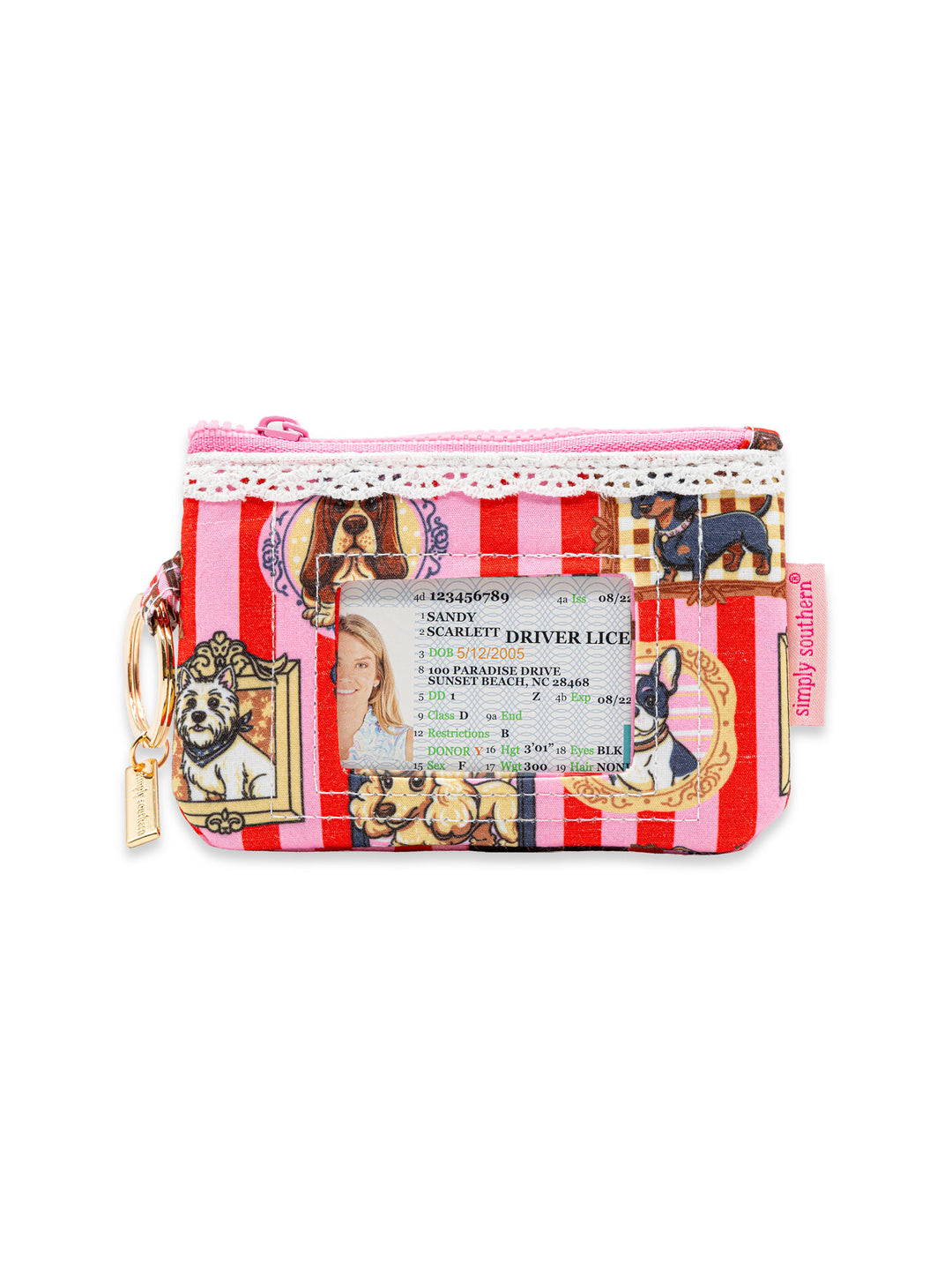 Simply Southern Lace ID Wallet with Key Ring