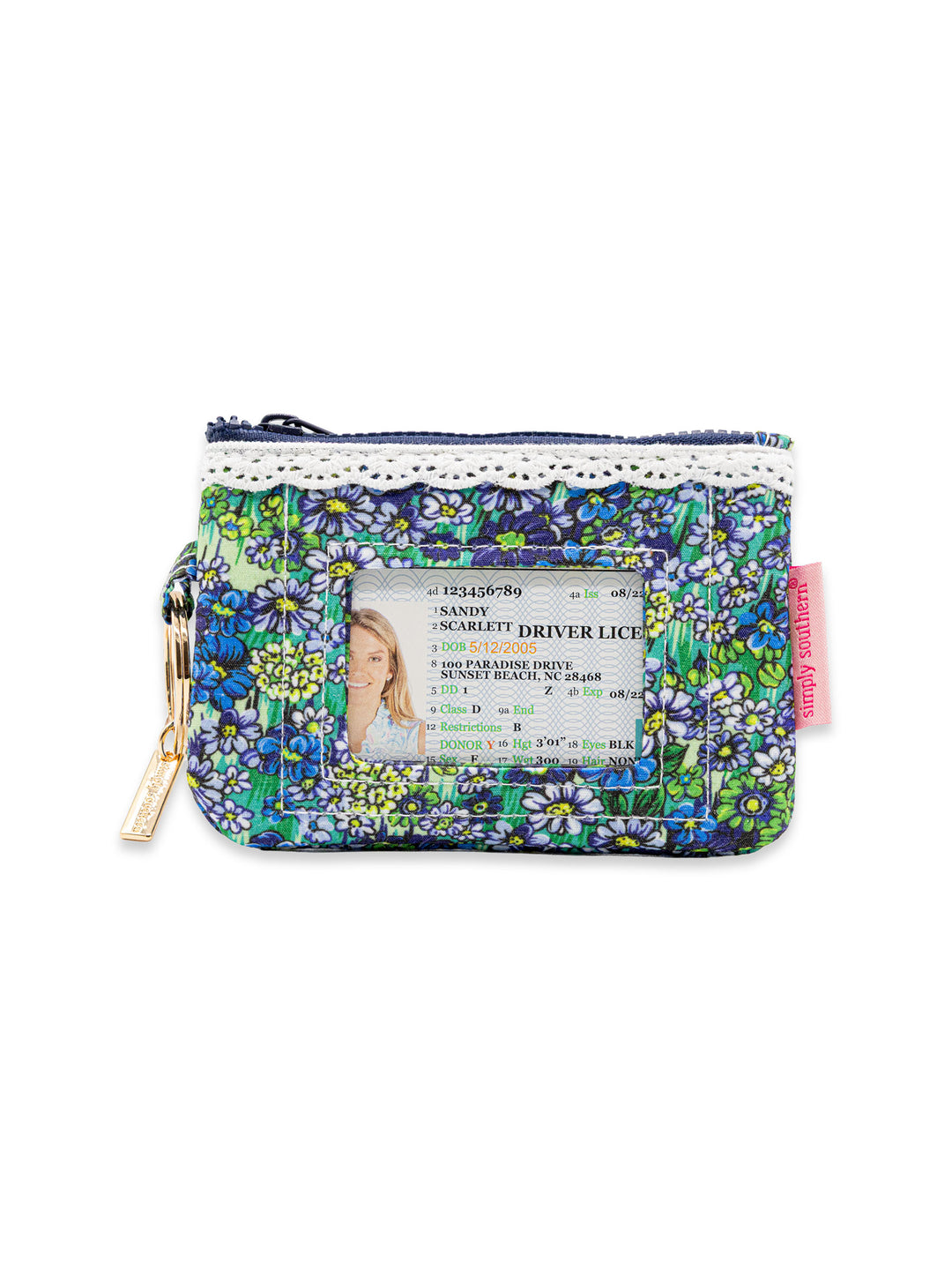 Simply Southern Lace ID Wallet with Key Ring