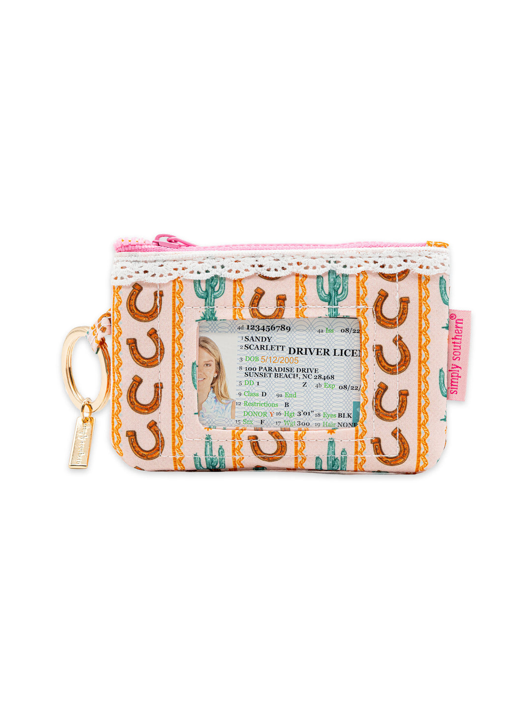 Simply Southern Lace ID Wallet with Key Ring