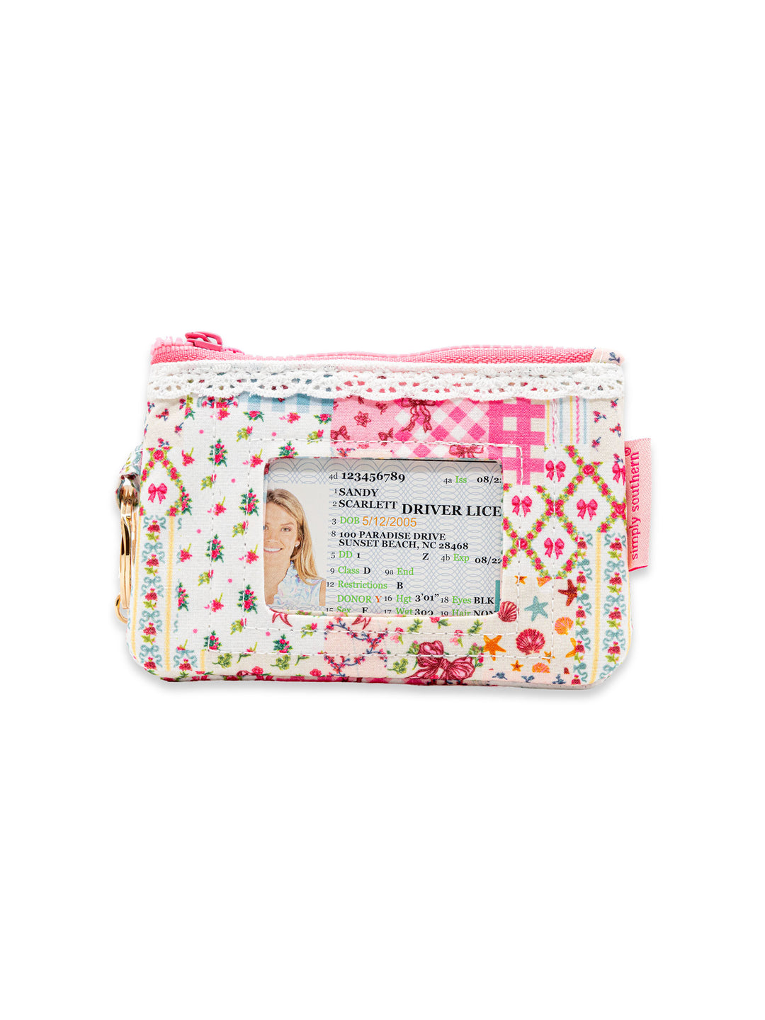 Simply Southern Lace ID Wallet with Key Ring