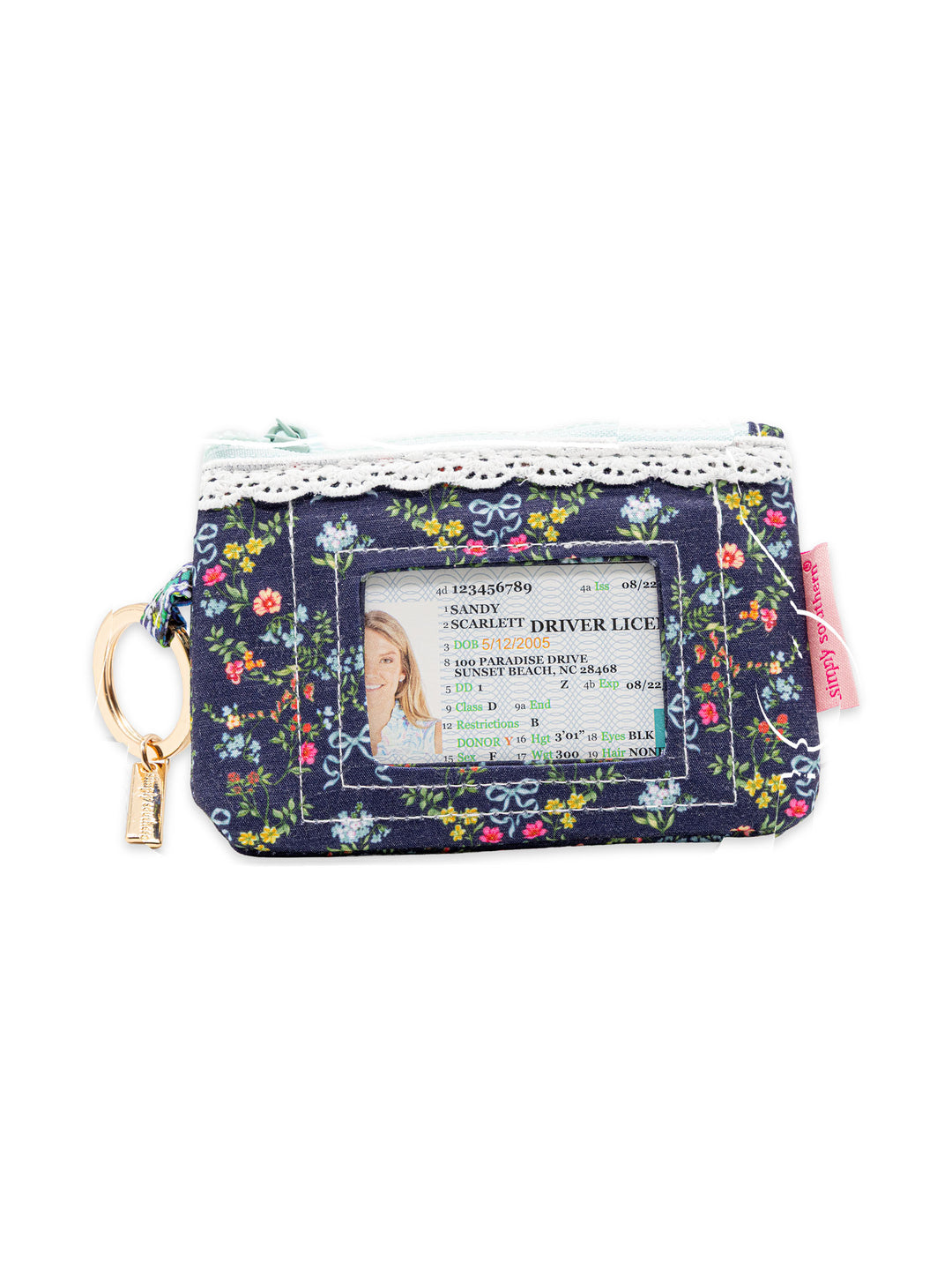 Simply Southern Lace ID Wallet with Key Ring