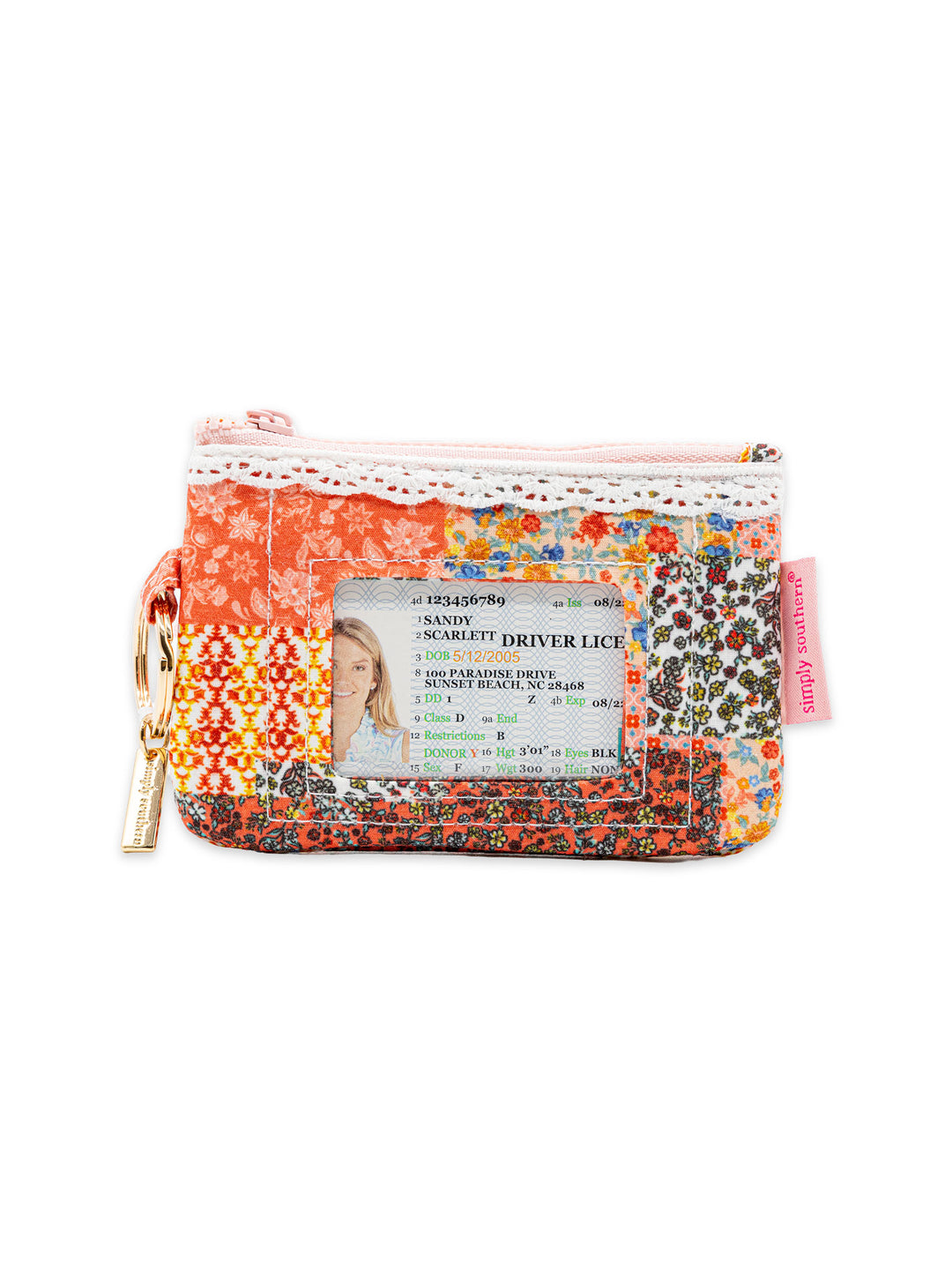 Simply Southern Lace ID Wallet with Key Ring