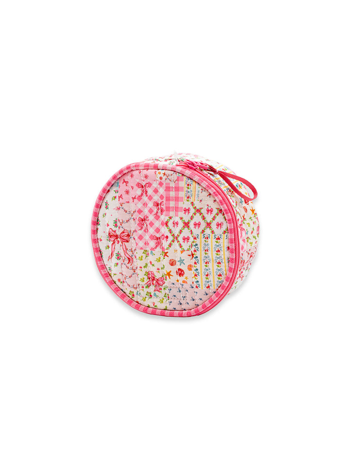 Simply Southern Round Quilted Cosmetic Bag