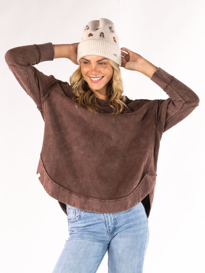 Simply Southern Rib Knit Beanie with Embroidered Dogs