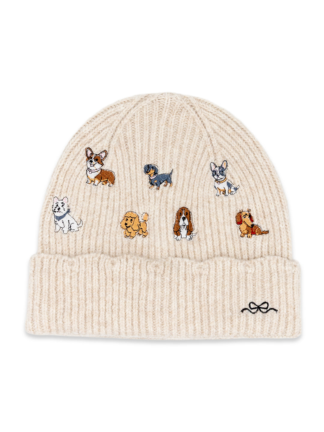 Simply Southern Rib Knit Beanie with Embroidered Dogs