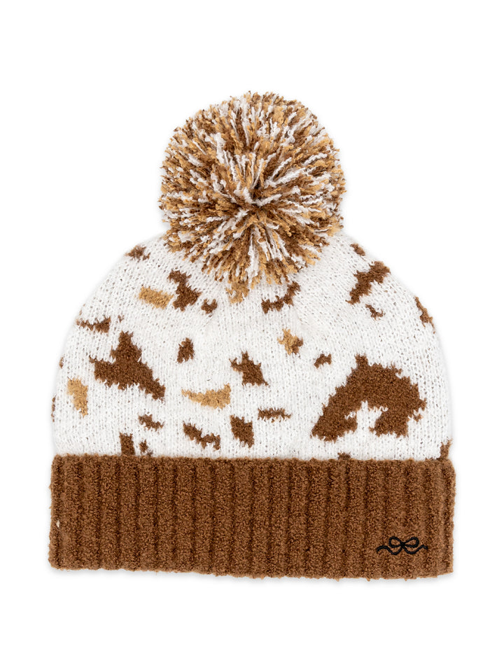 Simply Southern Soft Yarn Knit Beanie in Animal Print