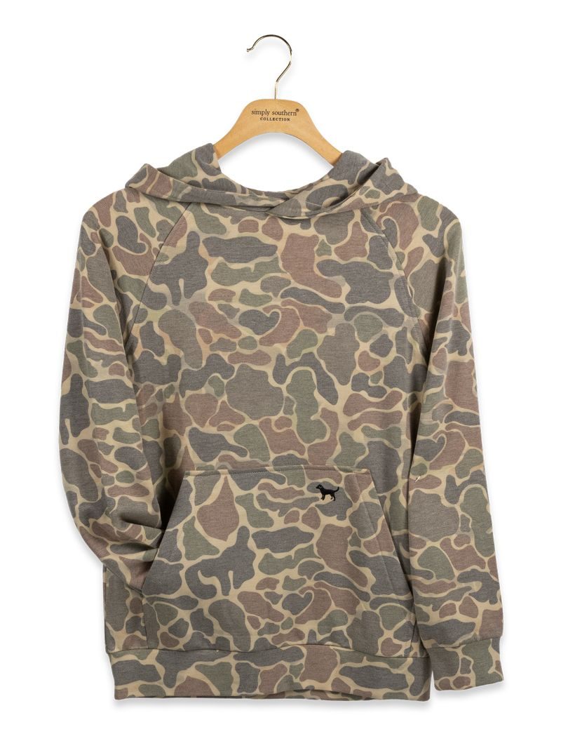 Simply Southern Men's or Youth Lightweight Faded Camo Sweatshirt