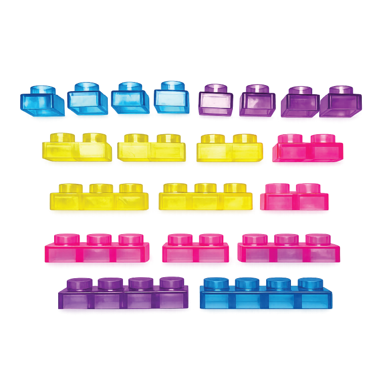 Fun Doh Squish Blocks Building Fidget Sensory Toy- Colors Vary