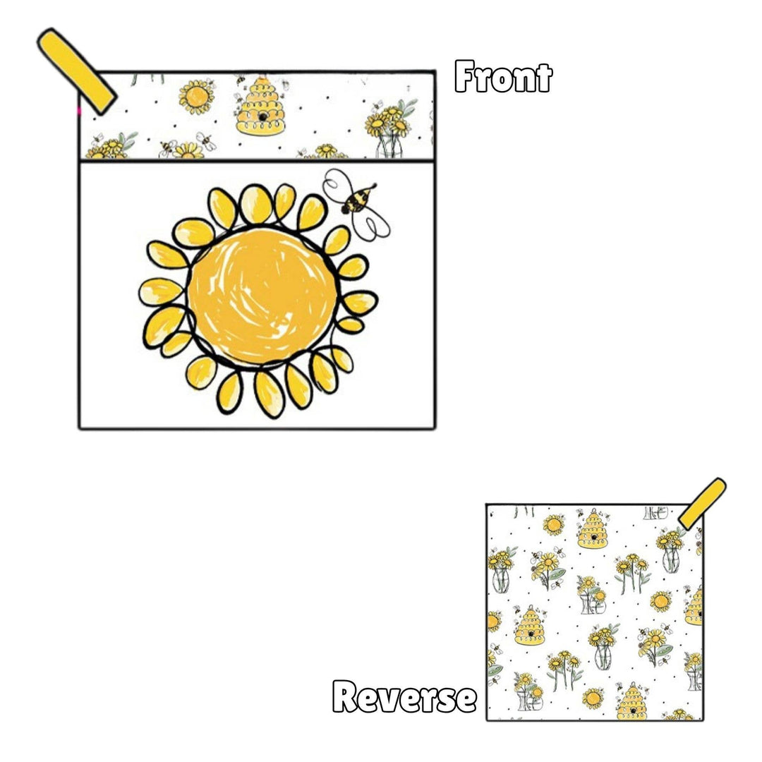 "Sweet Bee" Floral-Themed Pocket Mitt