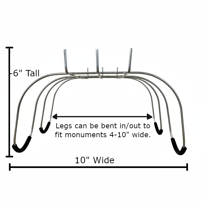 12" Wire Headstone Saddles – Galvanized Steel (USA Made)