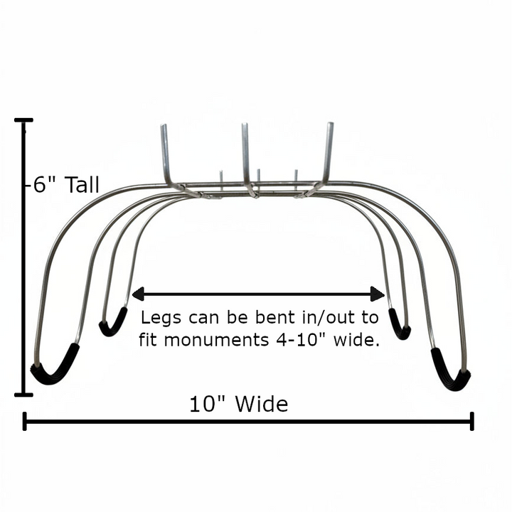 12" Wire Headstone Saddles – Galvanized Steel (USA Made)