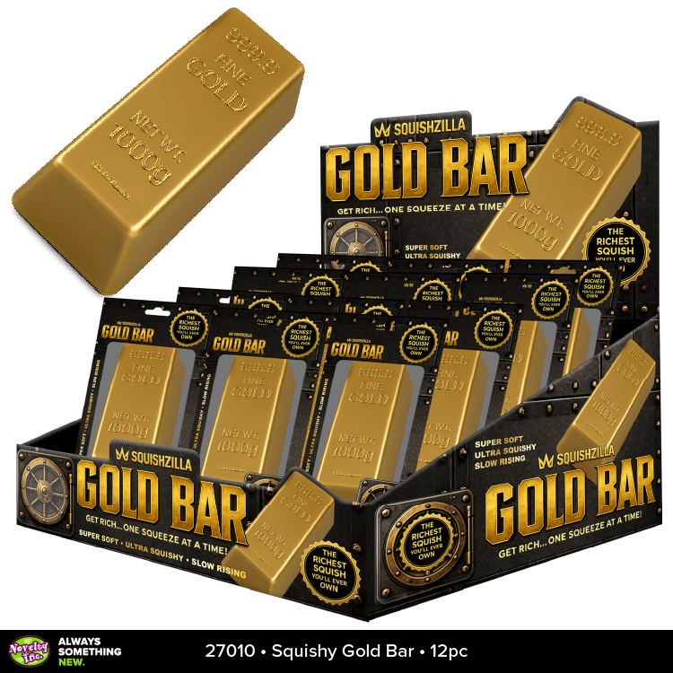 Fun Doh 5" Gold Bar Slow-Rise Squishy Toy