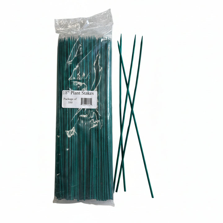 100 pack 18 inch green plant stake