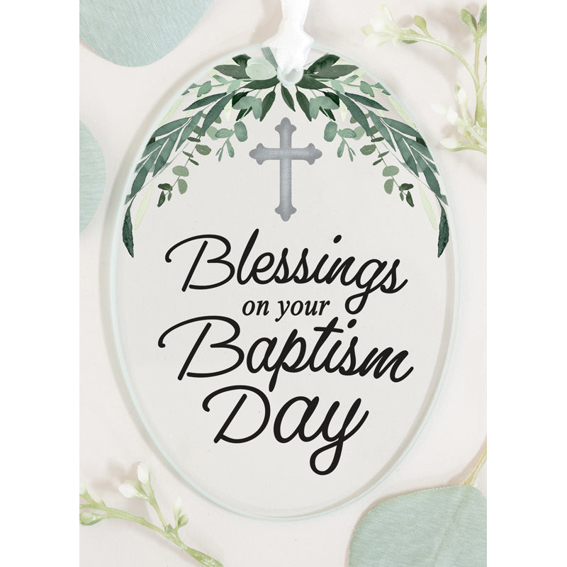 Oval 3"x4" Glass Keepsake Ornament