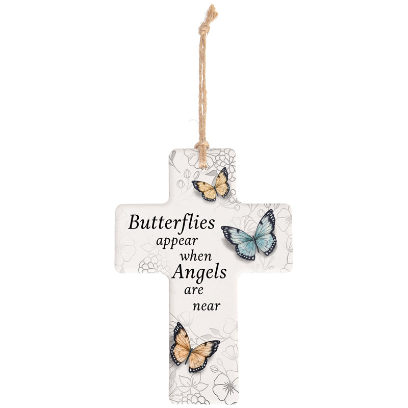 Stoneware Cross Ornament - W