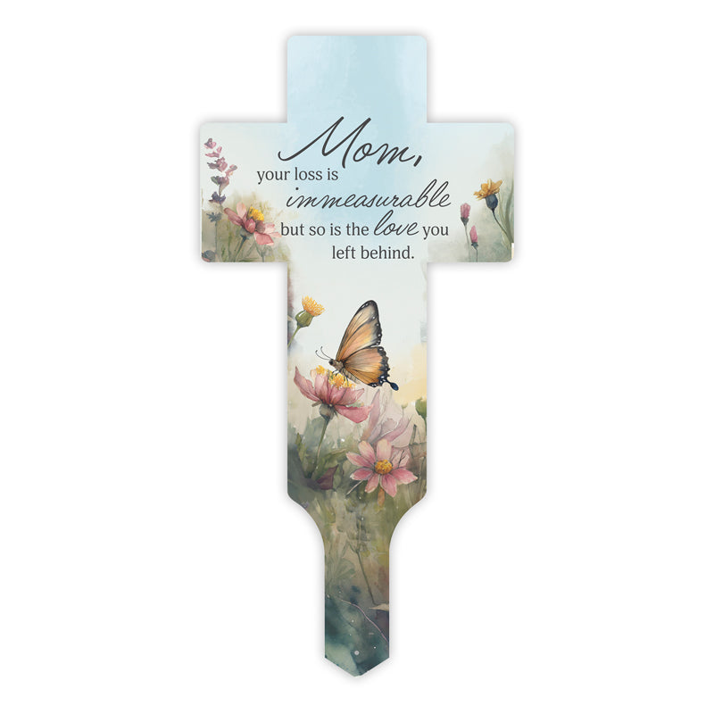 17.5" x 8.5" Powder Coated Metal Cross Garden Stakes