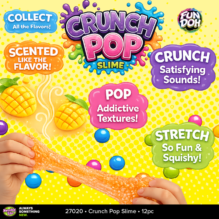 Fun Doh Crunch Pop Color Sensory Squishy Slime - Colors Vary