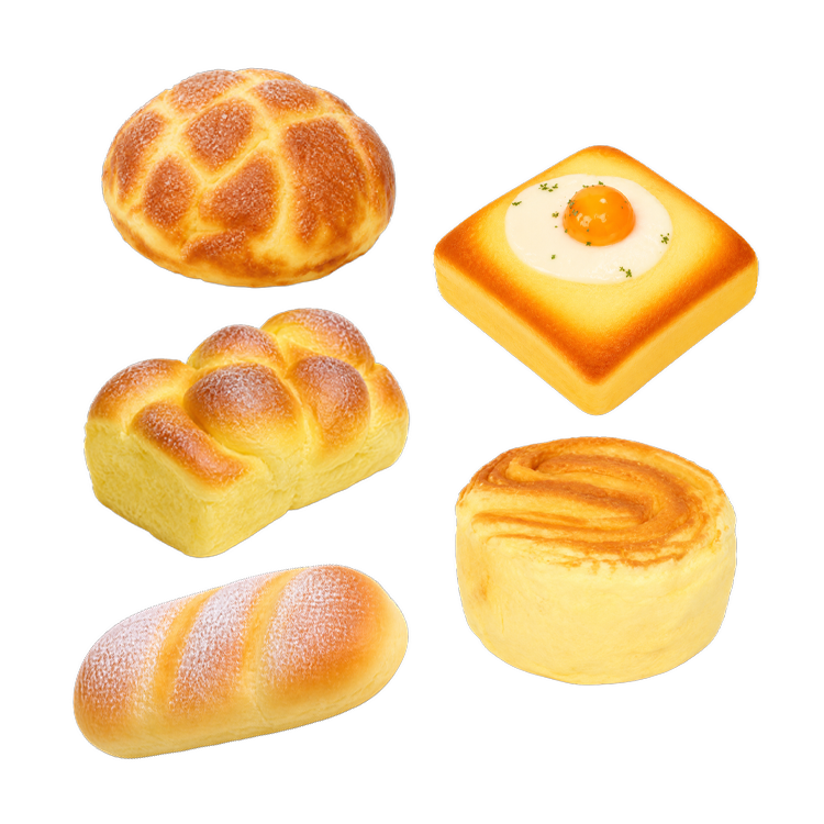 Fun Doh Bakery Slow Rise Squishy Bread Variety - Items Vary