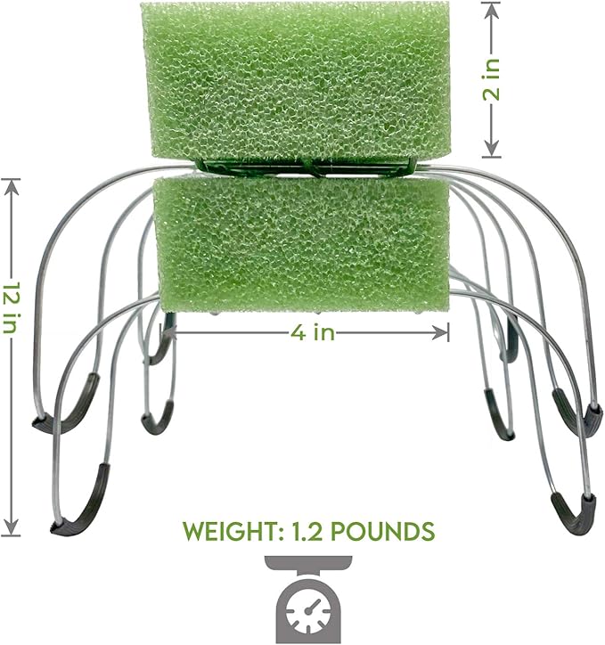 2 Pack of 12 Inch Wire Headstone Saddle with Foam Attached Rustproof Galvanized Cemetery Gravestone Saddle Made in USA