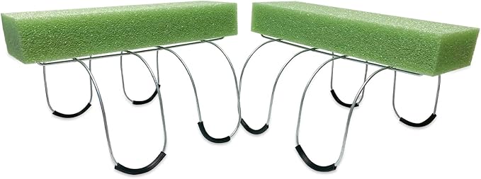 2 Pack of 12 Inch Wire Headstone Saddle with Foam Attached Rustproof Galvanized Cemetery Gravestone Saddle Made in USA