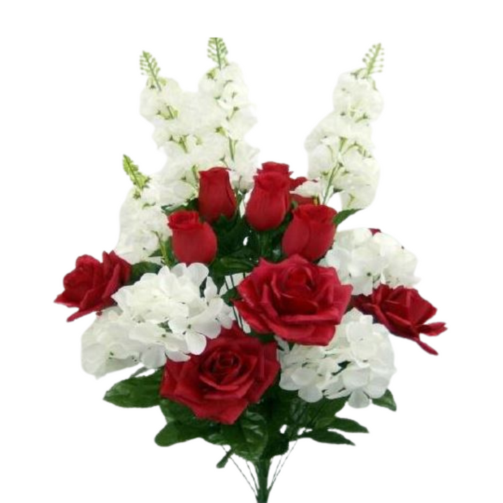 32451 Rose/Rose Bud/Hydrangea X 24 - W