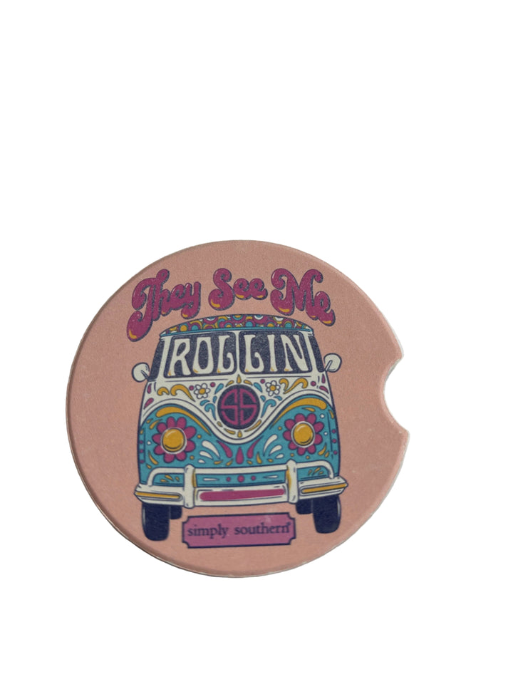 Simply Southern Single Ceramic Car Coaster 6202ROIRP