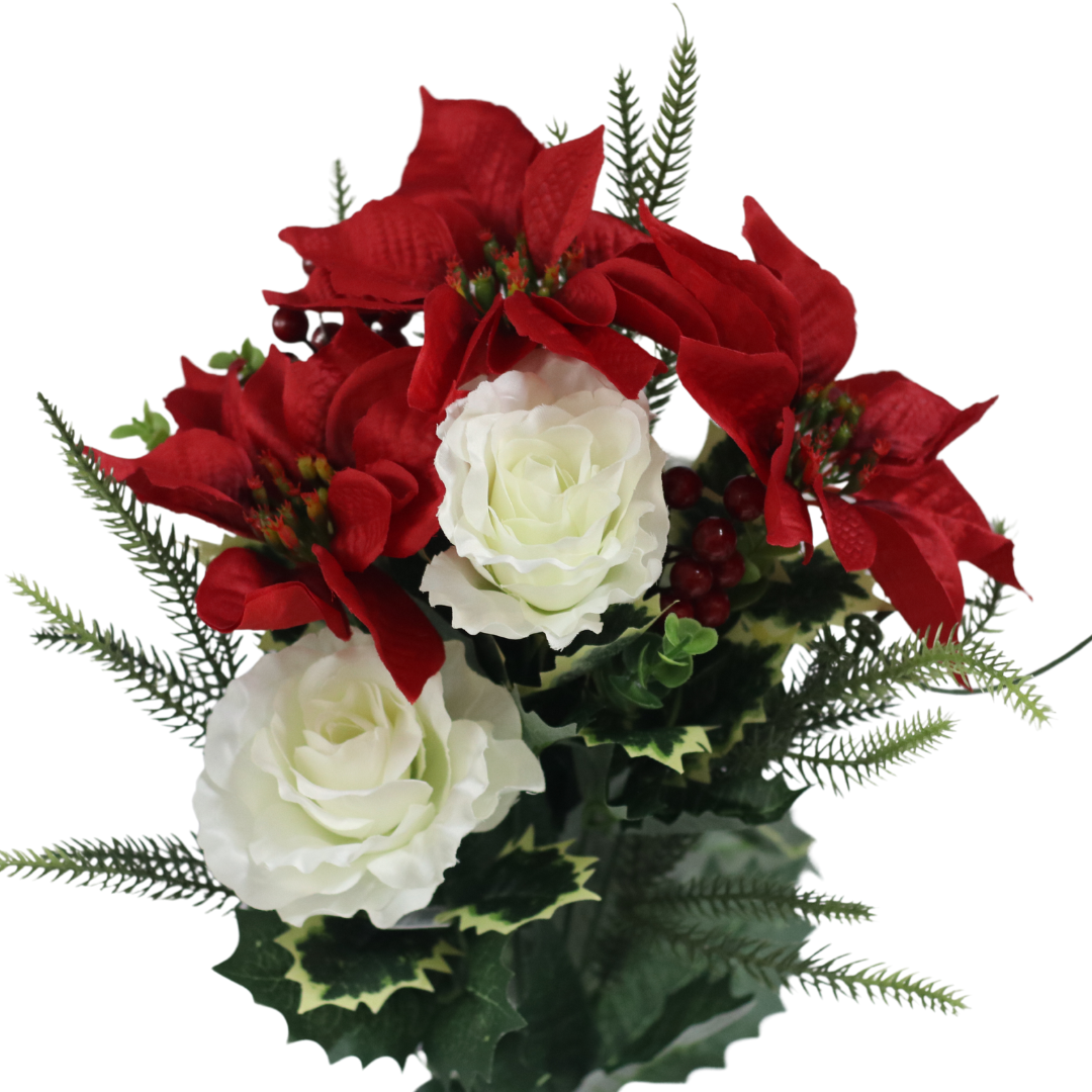 44583 Poinsettia/Rose Bush X 12 - R