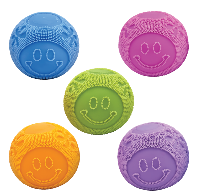 Fun Doh Fuzzy Face Squishy Sensory Toy - Colors Vary