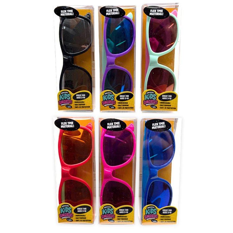 Unbreakable Kids Sunglasses - Colors Vary