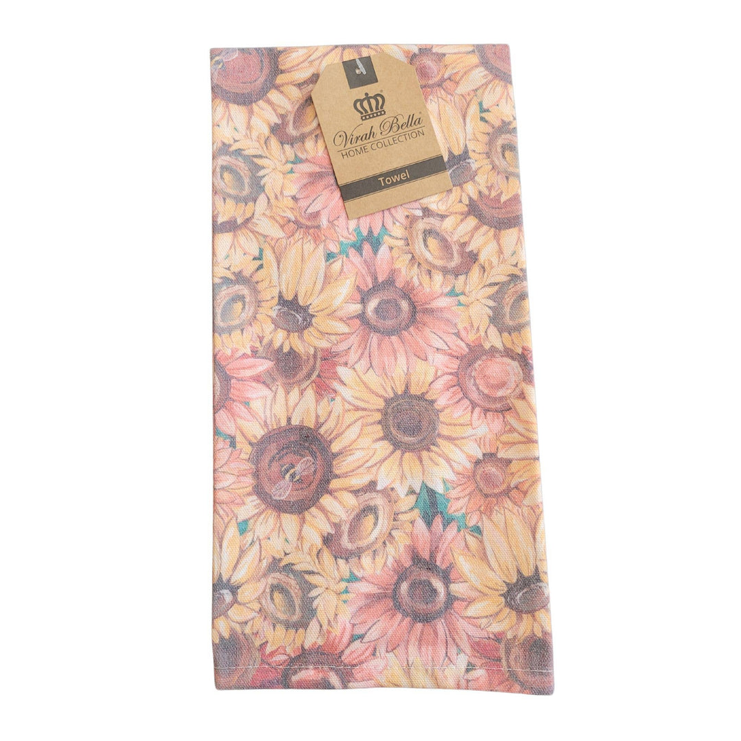 "Autumn Gold" Sunflower-Themed Kitchen Towels