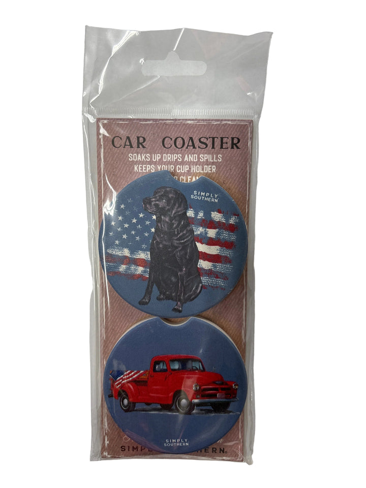 Simply Southern Ceramic Car Coaster Set of 2 6202ROIRP