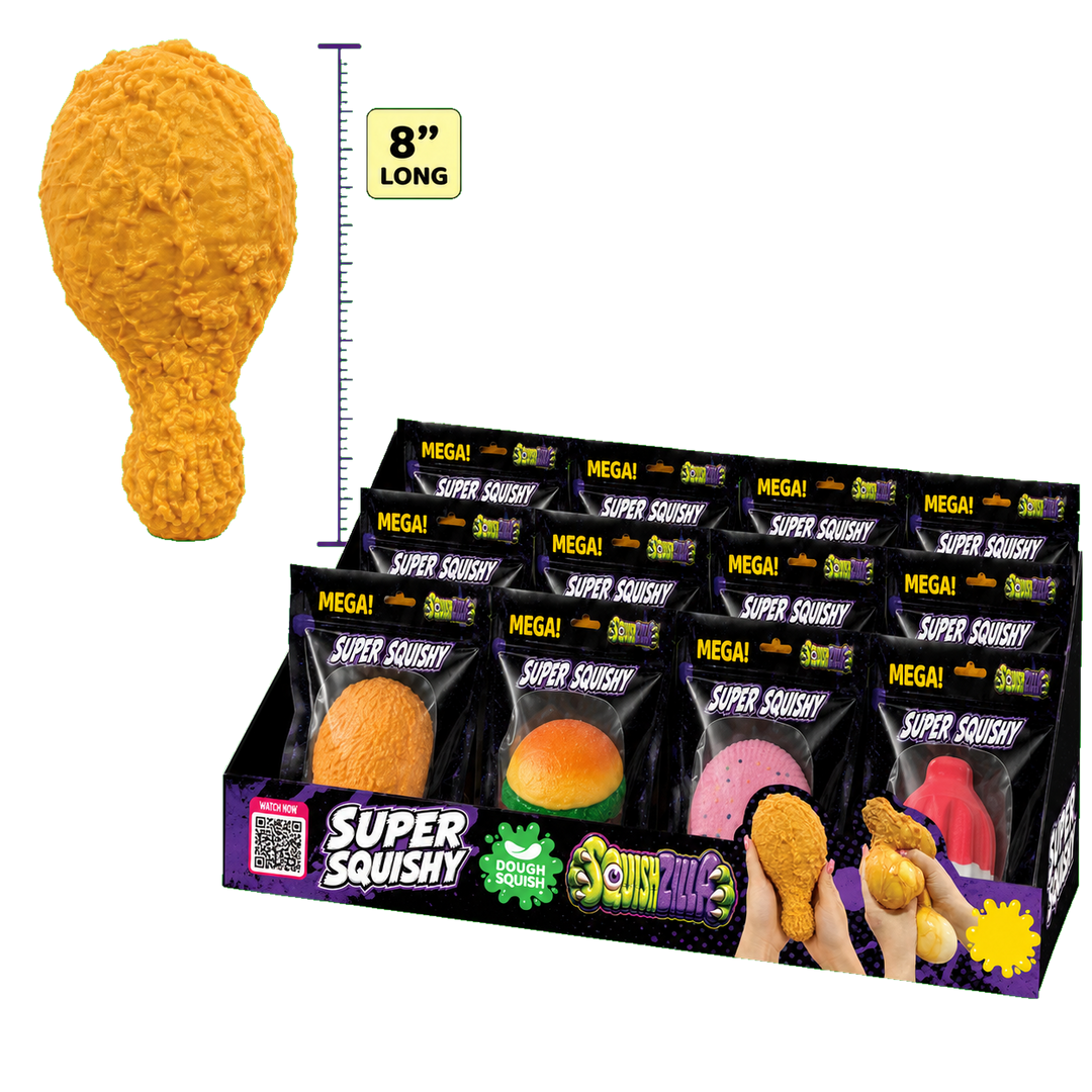 Fun Doh MEGA 8" Food Squishies Sensory Toy - 12/Display