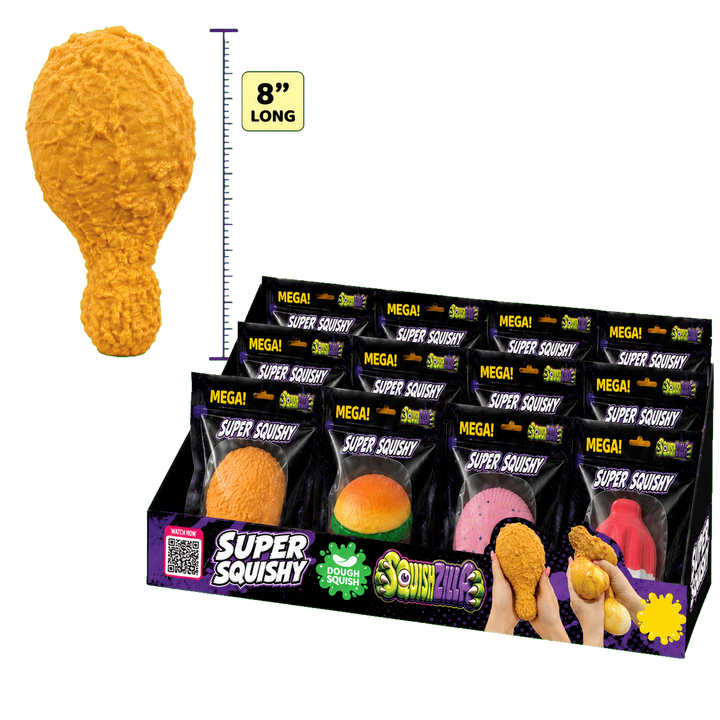 Fun Doh MEGA 8" Food Squishies Sensory Toy - 12/Display
