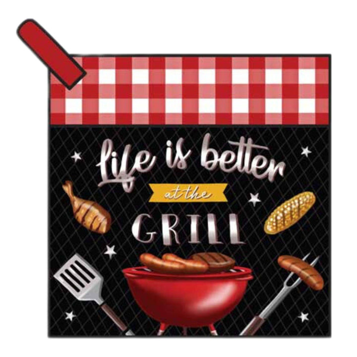 "BBQ" Grilling-Themed Pocket Mitt