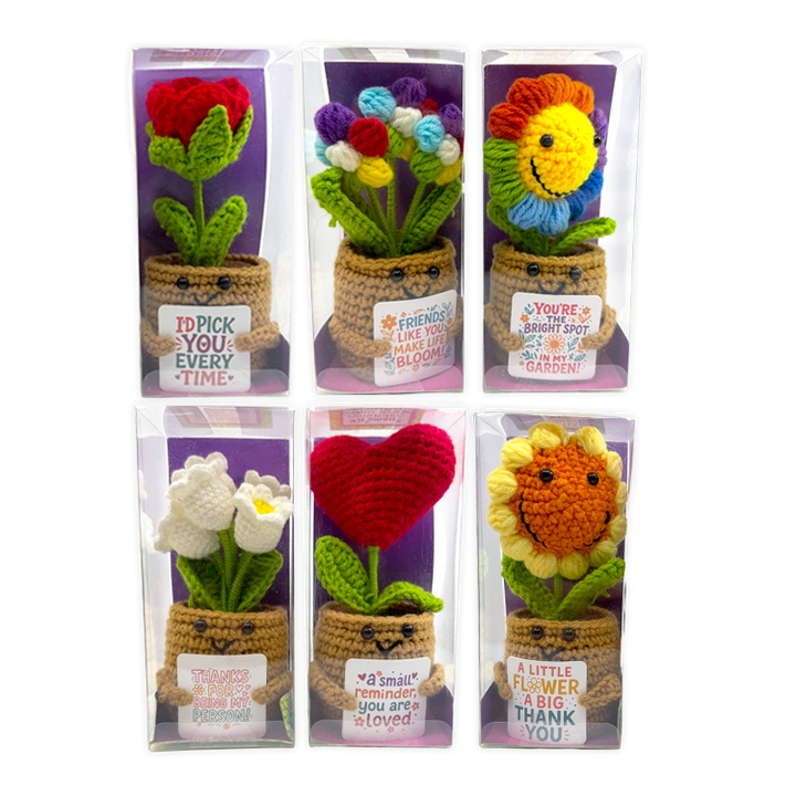 Emotional Support Crochet Plush Flowers Keepsake- Items Vary