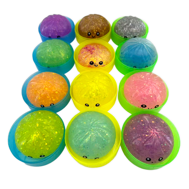 Glow-in-the-Dark Mystery Dumpling Squishy Toy - 12/Display