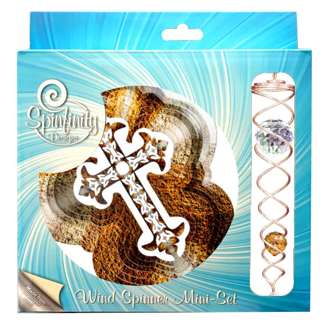 14" Mini Wind Spinner Set with Crystal Twister by Spinfinity Designs - R