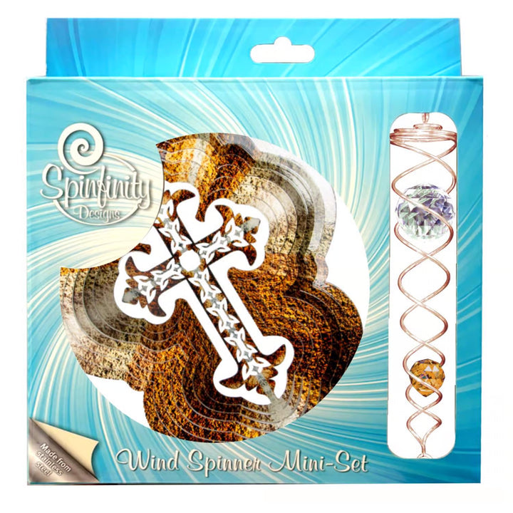 14" Mini Wind Spinner Set with Crystal Twister by Spinfinity Designs - R