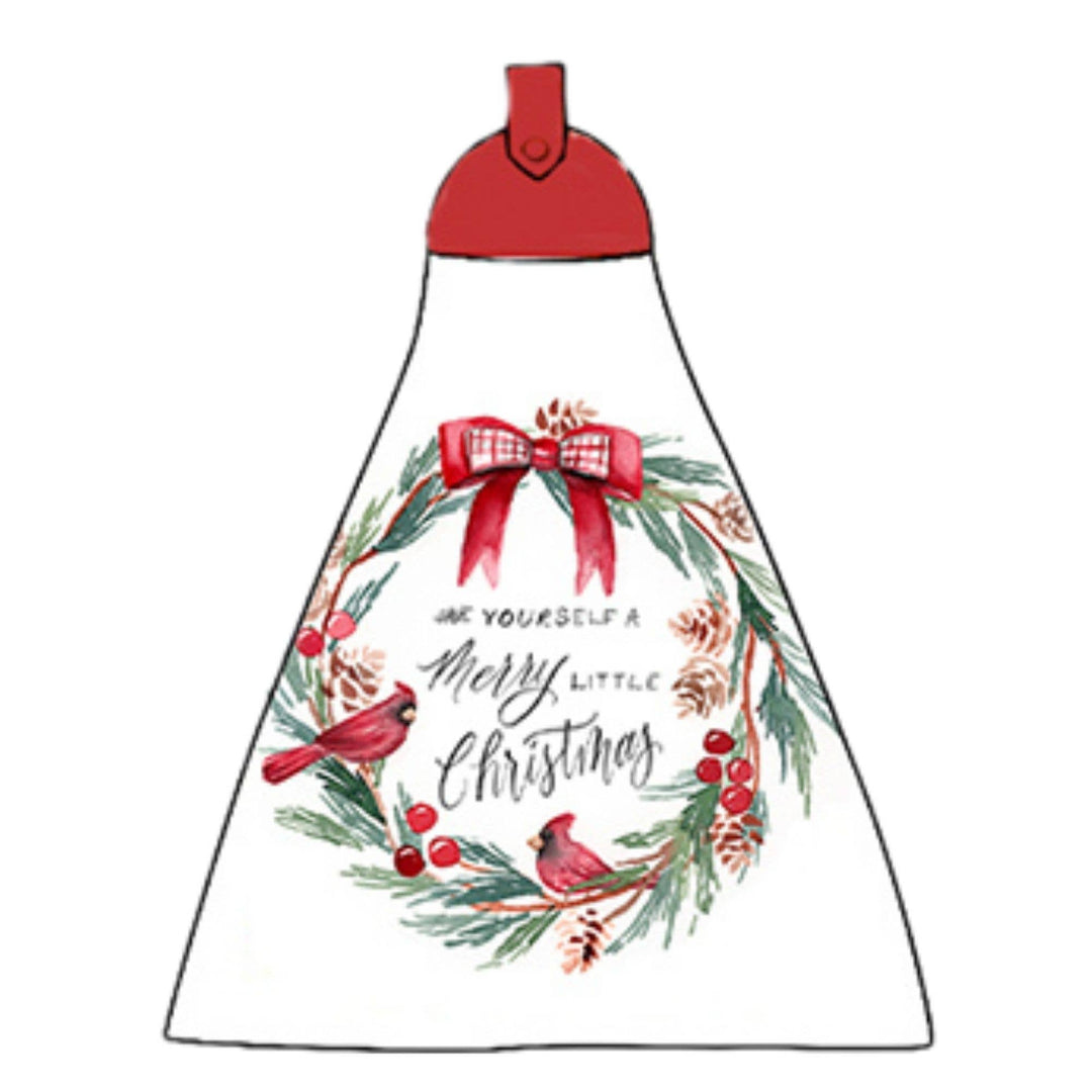 "Merry Little Cardinal" Christmas-Themed Decor Hang Towel