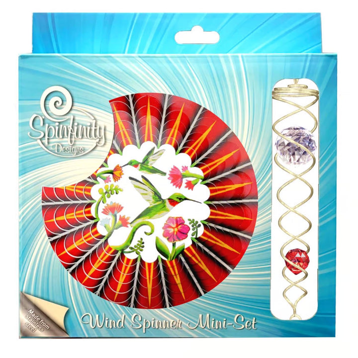 14" Mini Wind Spinner Set with Crystal Twister by Spinfinity Designs - R