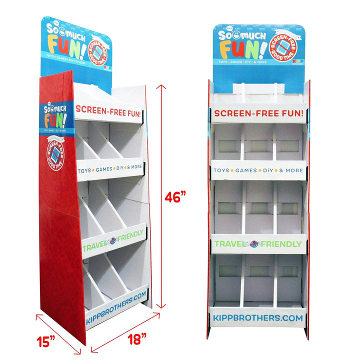 So Much Fun Corrugated Slider Bin Floor Display Merchandiser